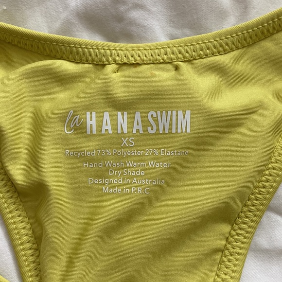 LaHana swim xs Emilia high cut bikini bottom in pine lime never worn with tags - Picture 6 of 13